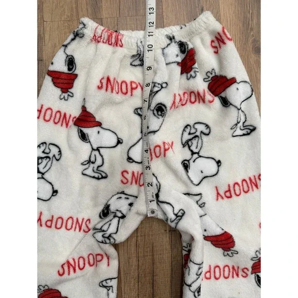 Kids‎ Snoopy Fleece Pajama Set Youth Large 10–12 Plush Sleepwear Peanuts - Picture 6 of 9